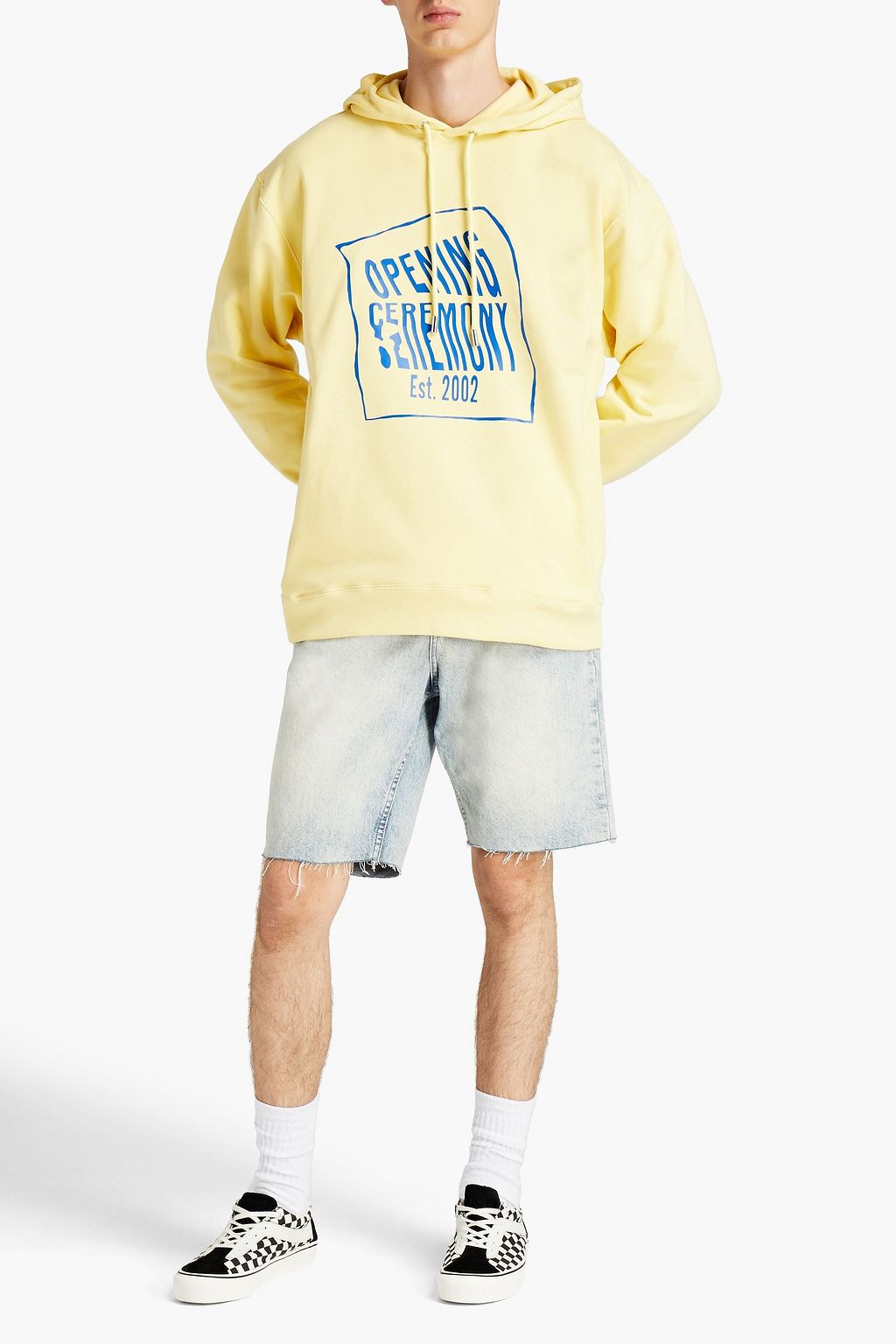 OPENING CEREMONY Printed French cotton-terry hoodie