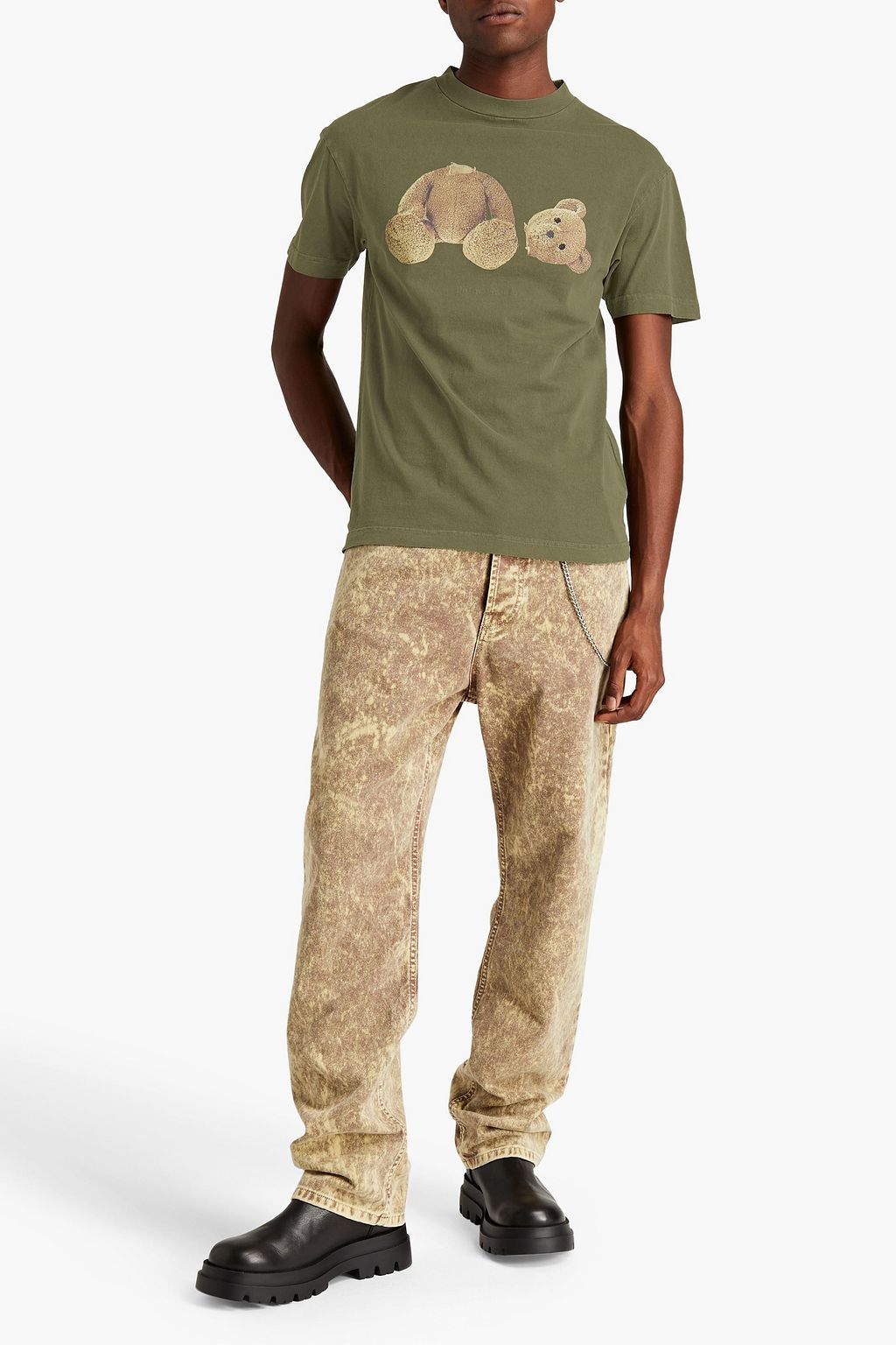 PALM ANGELS Printed cotton-jersey T-shirt