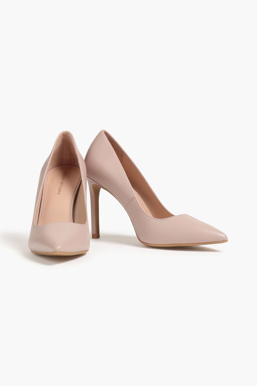STUART WEITZMAN حذاء بكعب عالٍ من الجلد المصقول
