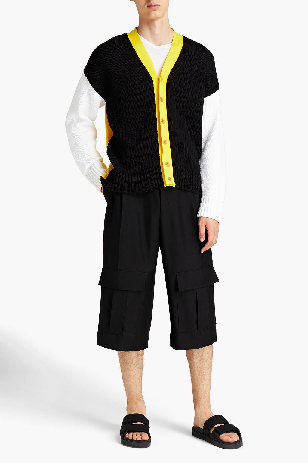 OPENING CEREMONY Intarsia cotton-blend cardigan