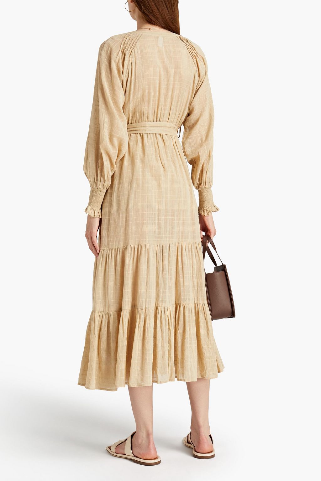 TIGERLILY Emine gathered cottongauze midi dress THE