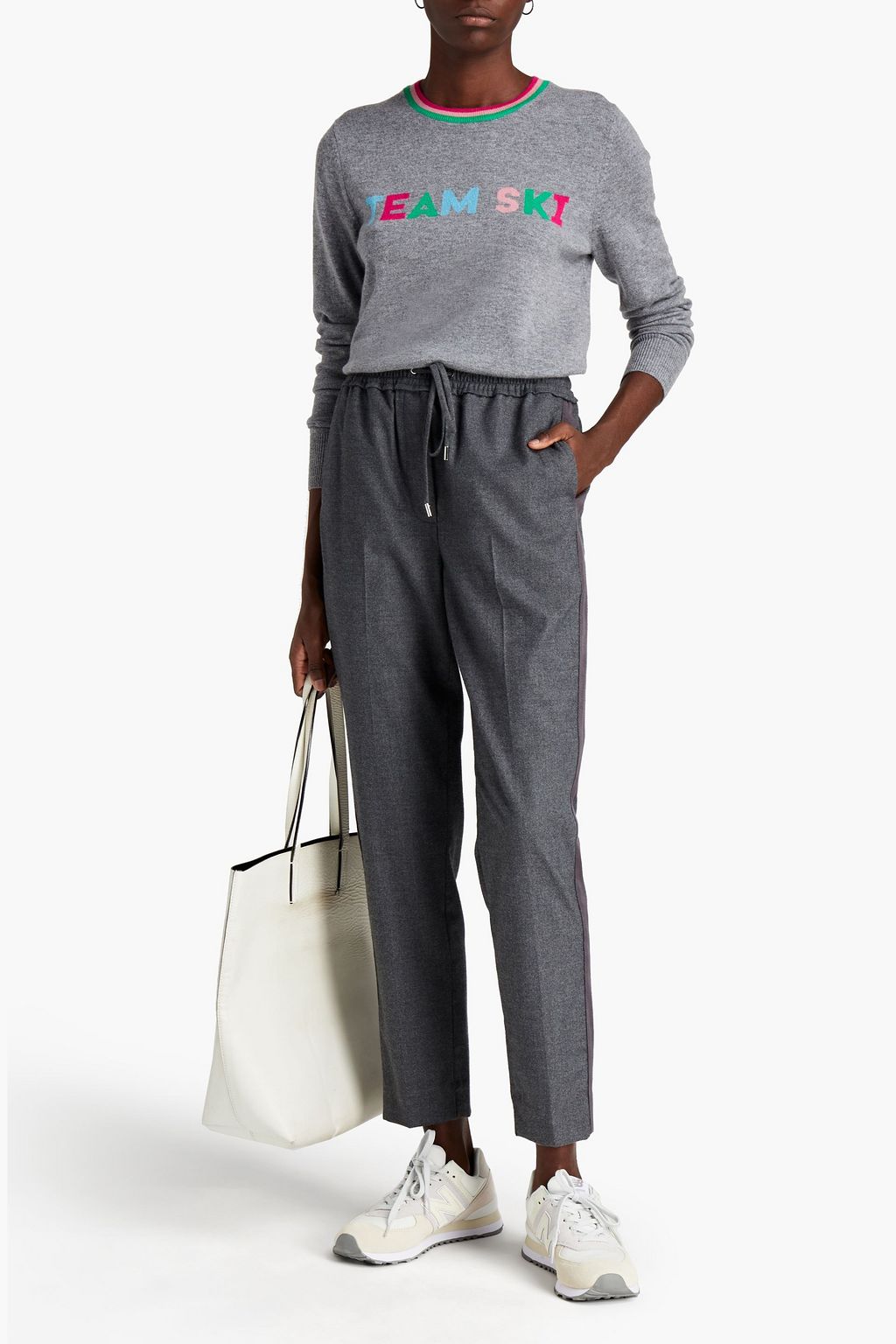 CHINTI & PARKER Intarsia wool and cashmere-blend sweater