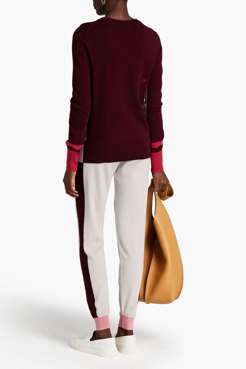 CHINTI & PARKER Color-block wool and cashmere-blend sweater