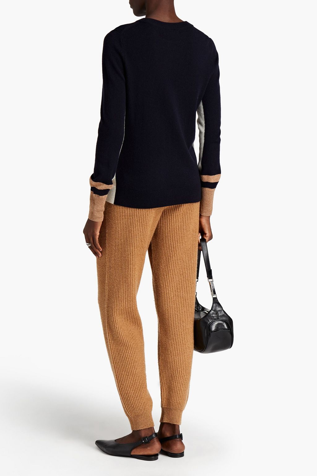 CHINTI & PARKER Color-block wool and cashmere-blend sweater