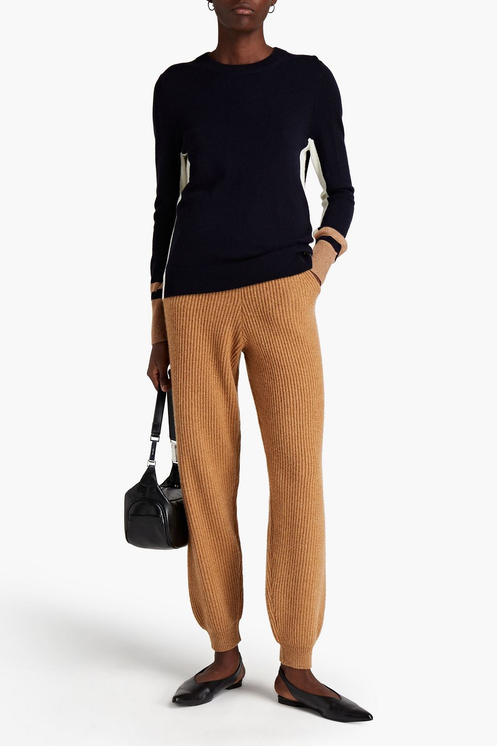 CHINTI & PARKER Color-block wool and cashmere-blend sweater