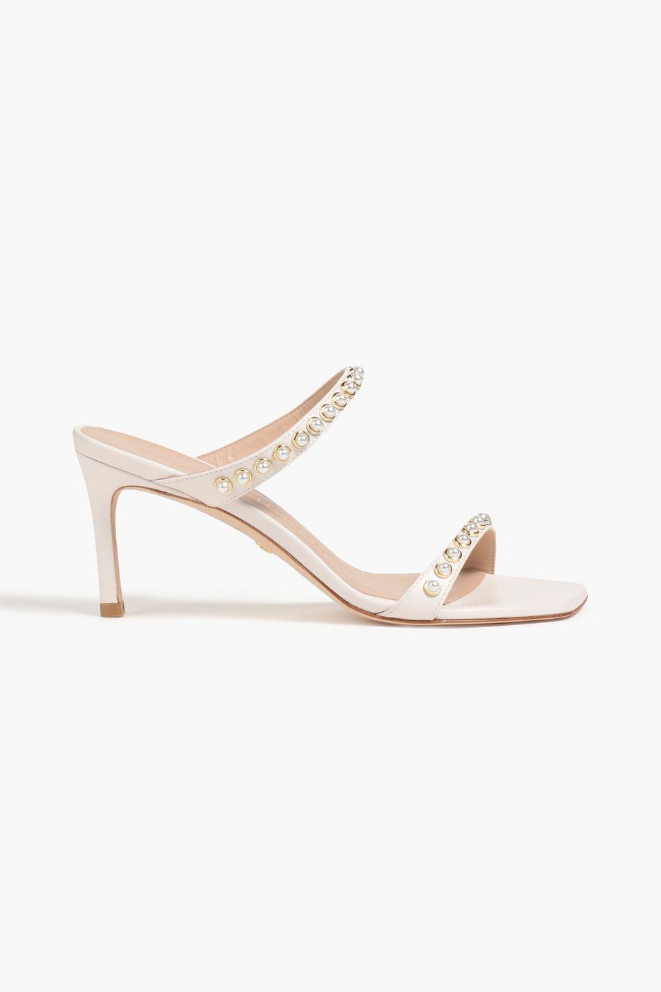 stuart weitzman aleena embellished leather slides