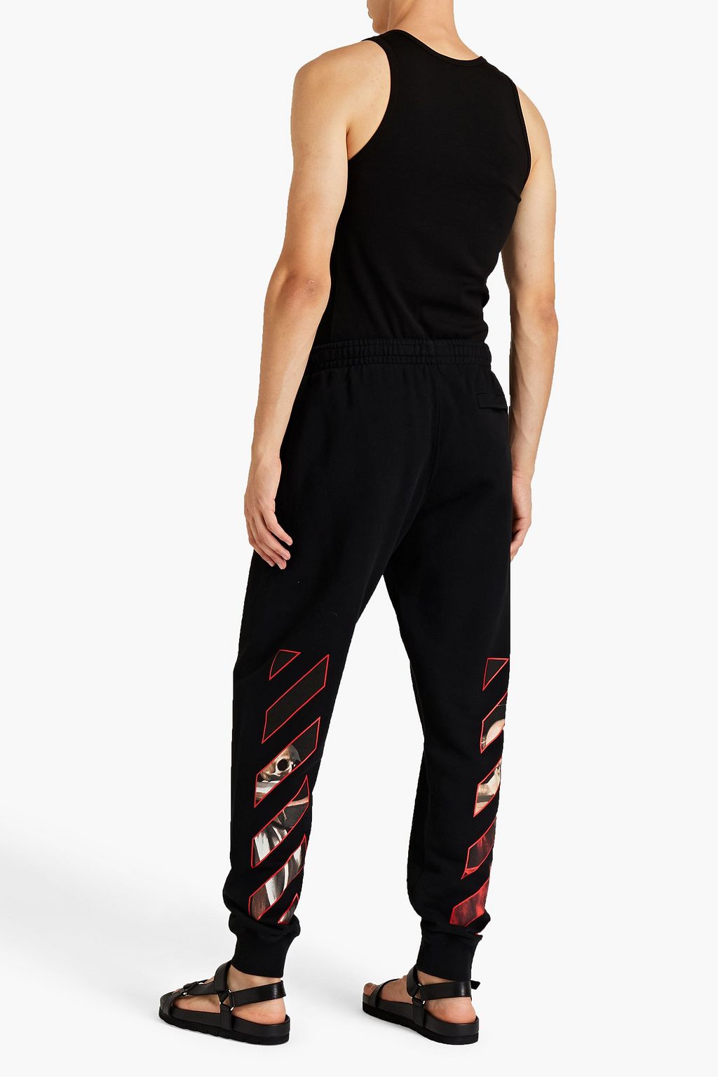 OFF-WHITE™ Jogginghose aus Baumwollfleece mit Print