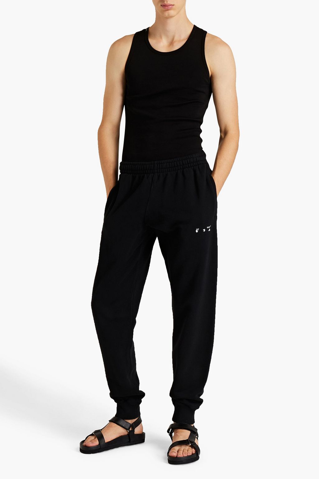 OFF-WHITE™ Jogginghose aus Baumwollfleece mit Print