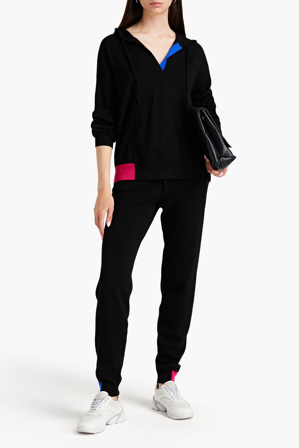 CHINTI & PARKER Color-block wool and cashmere-blend hoodie