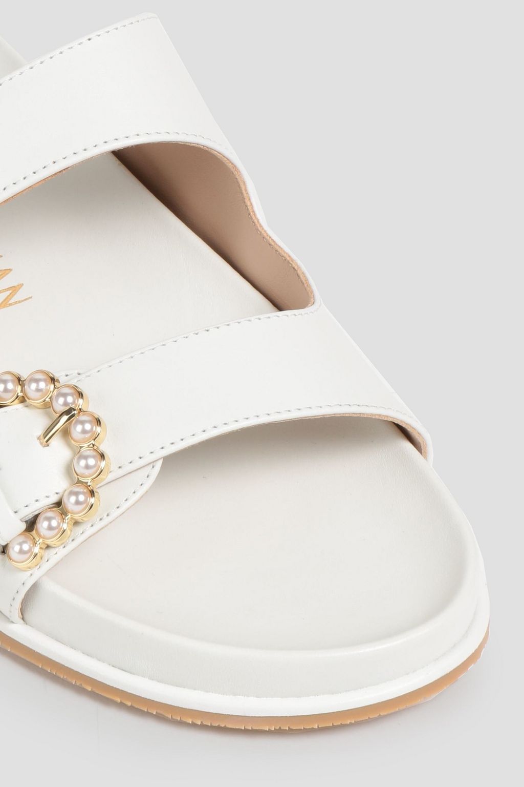 STUART WEITZMAN Piper Sandalen aus Leder mit Verzierung