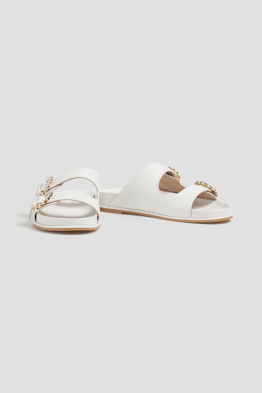 STUART WEITZMAN Piper Sandalen aus Leder mit Verzierung