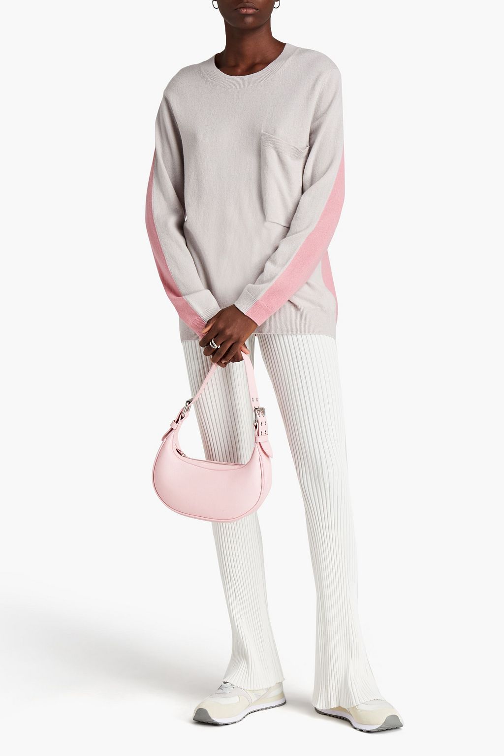 CHINTI & PARKER Two-tone wool and cashmere-blend sweater