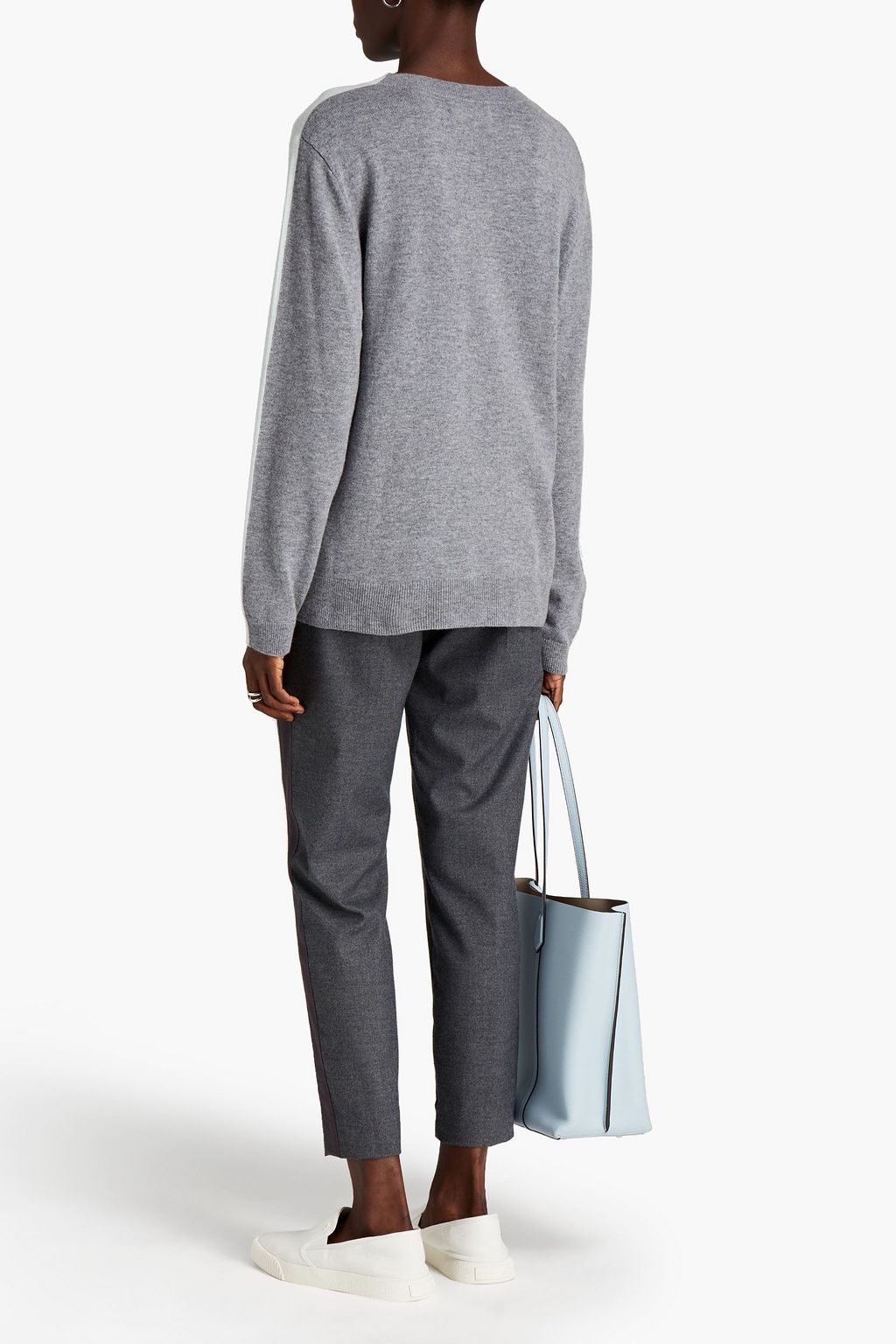 CHINTI & PARKER Two-tone wool and cashmere-blend sweater