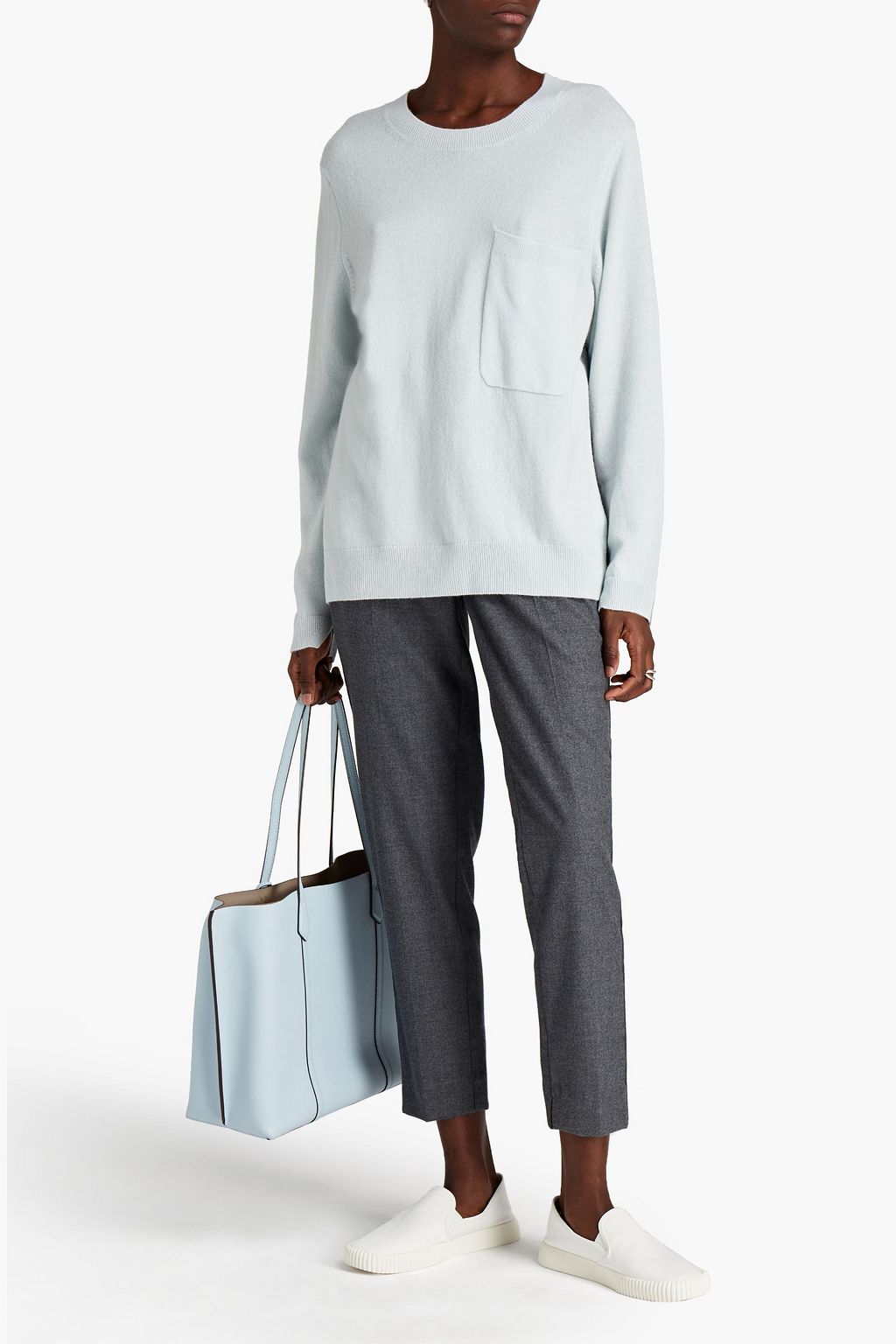 CHINTI & PARKER Two-tone wool and cashmere-blend sweater