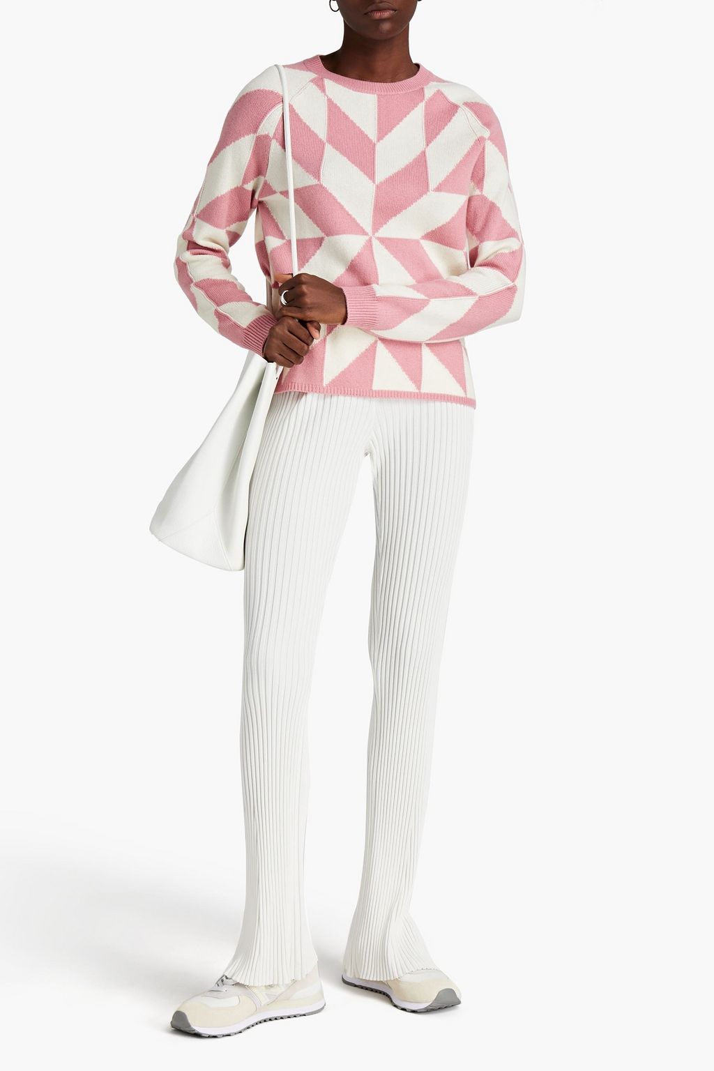 CHINTI & PARKER Intarsia wool and cashmere-blend sweater