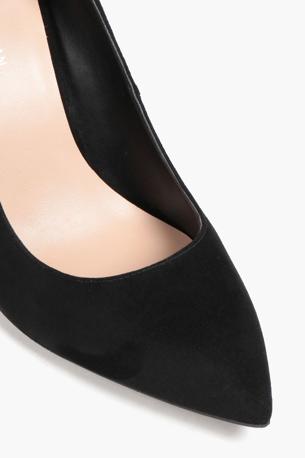 STUART WEITZMAN حذاء بكعب عالٍ من الجلد السويدي المصقول