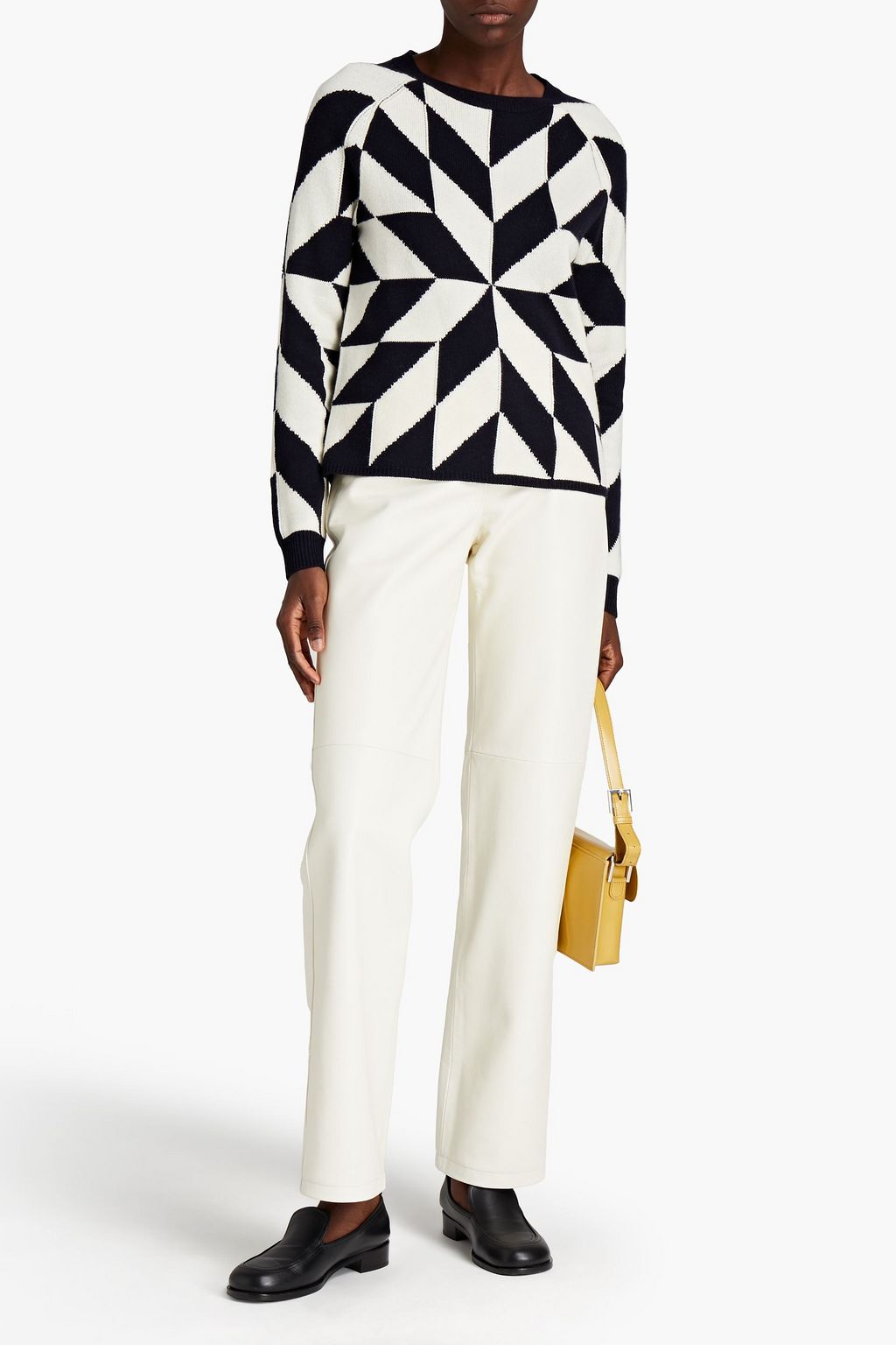 CHINTI & PARKER Intarsia wool and cashmere-blend sweater