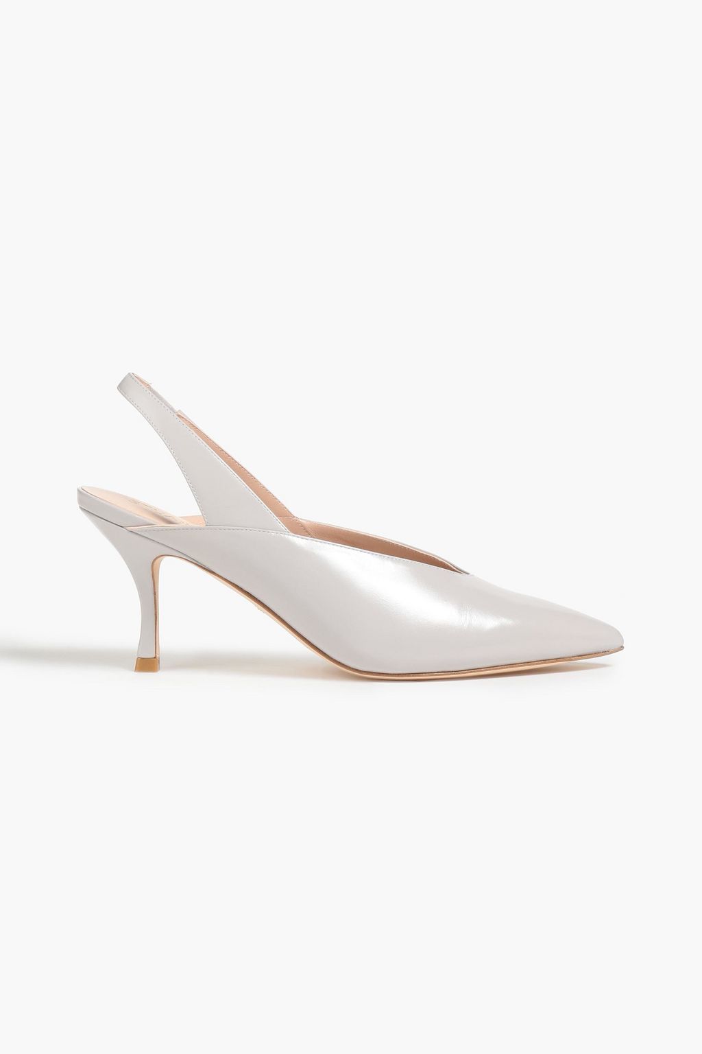 Light gray Avianna leather slingback 