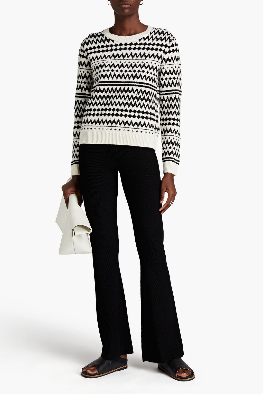 CHINTI & PARKER Wool and cashmere-blend jacquard sweater