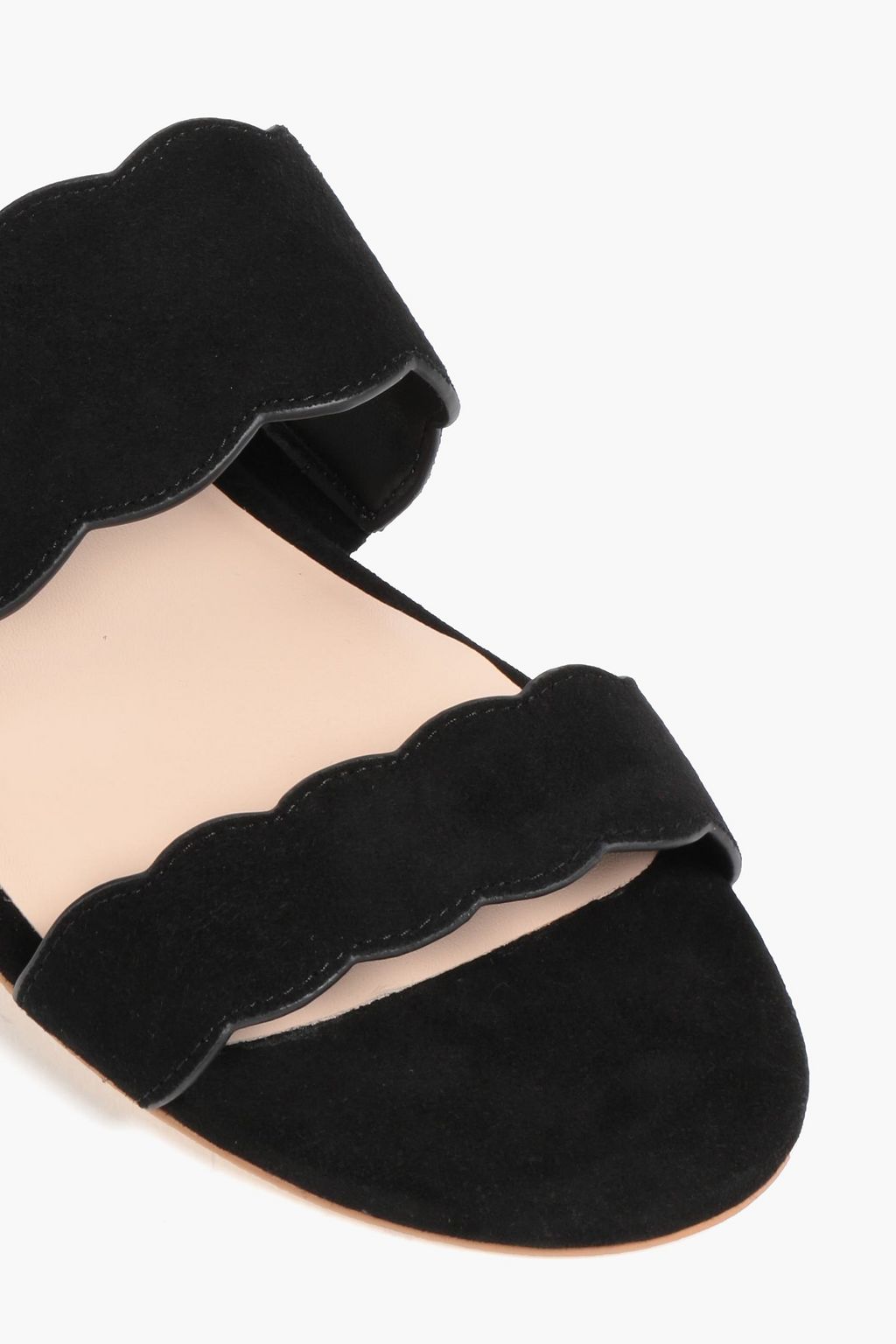 STUART WEITZMAN Santorini scalloped suede sandals