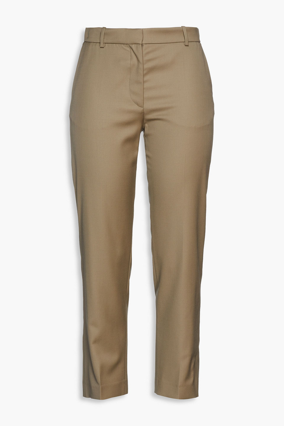 Joseph Cropped Wool-twill Tapered Pants In Army Green