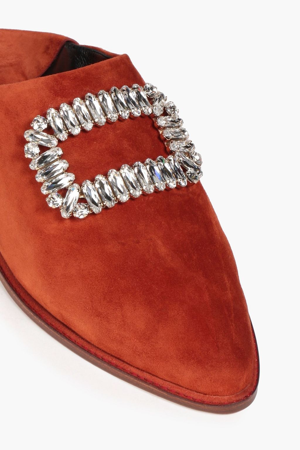 ROGER VIVIER سليبرز “باب” من جلد السويد مزين بالكريستال