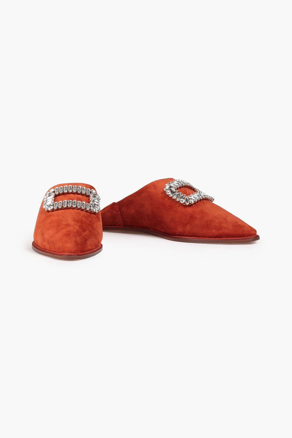 ROGER VIVIER سليبرز “باب” من جلد السويد مزين بالكريستال