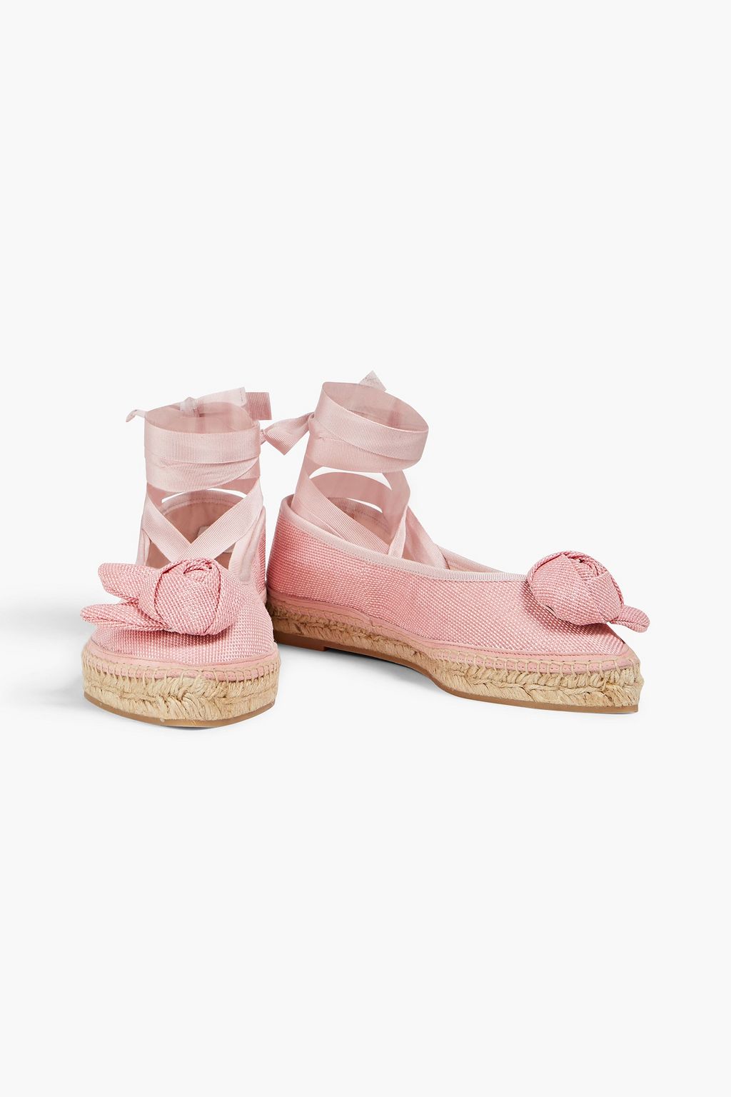 ROGER VIVIER حذاء إسبادريل من الكانفاس مزين بزخارف على شكل زهور