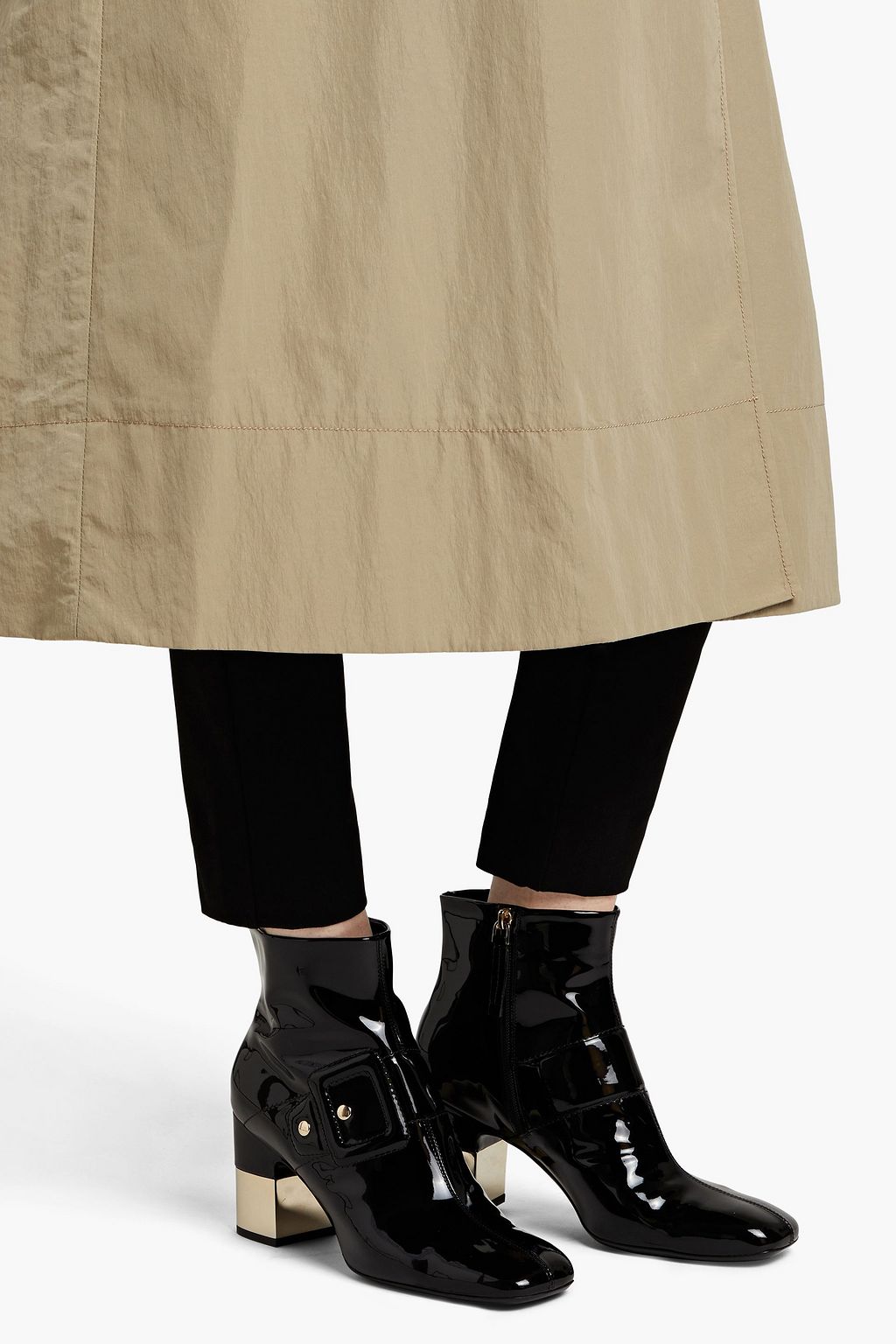 ROGER VIVIER Trompe L'Oeil patent-leather ankle boots