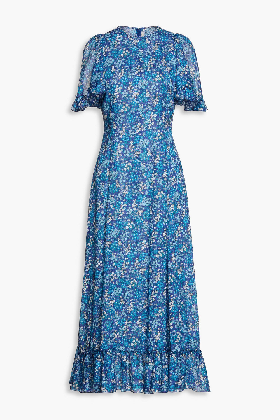 The Vampire's Wife Midnight Tremors ruffled floral-print cotton-chiffon  mini dress | Smart Closet