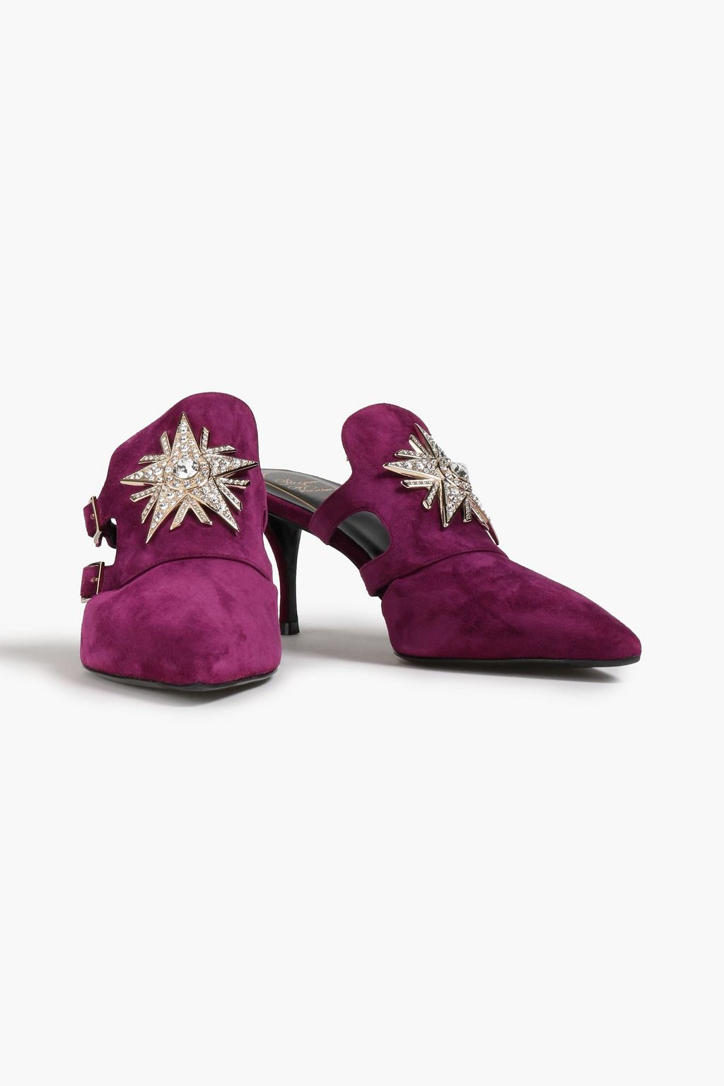 ROGER VIVIER حذاء ميول من الجلد السويدي مزين بزخارف