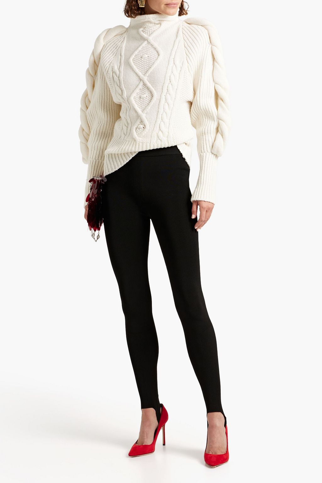 ALEXANDRE VAUTHIER Cable-knit turtleneck sweater