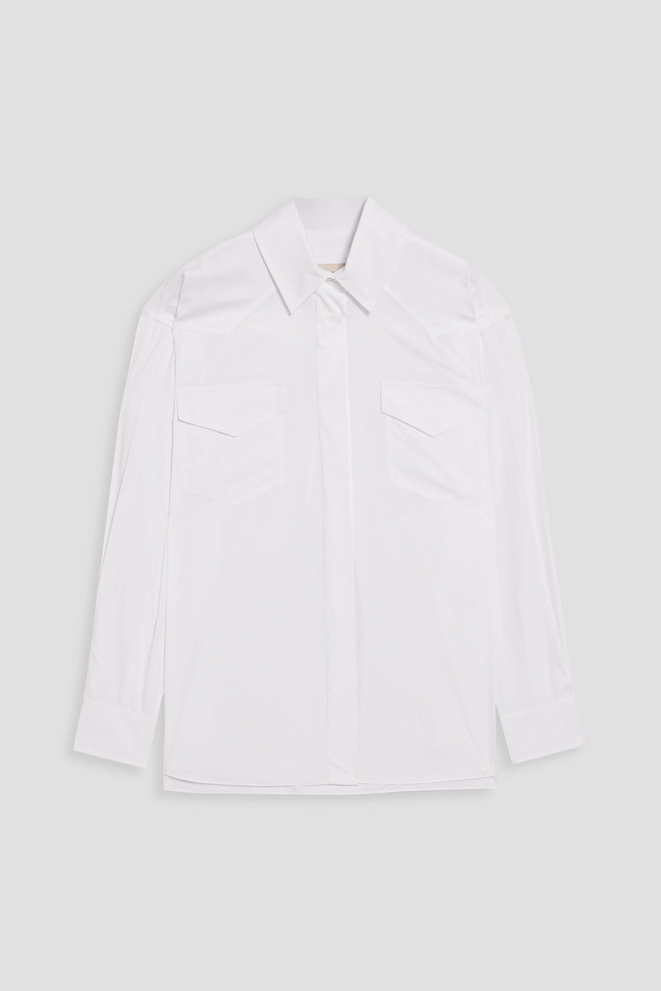 alexandre vauthier - cotton-poplin shirt - white - fr 34