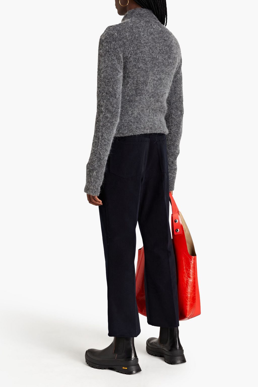 JIL SANDER Cotton-twill kick-flare pants