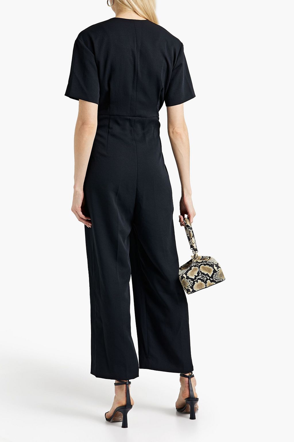SANDRO Pleated twill jumpsuit