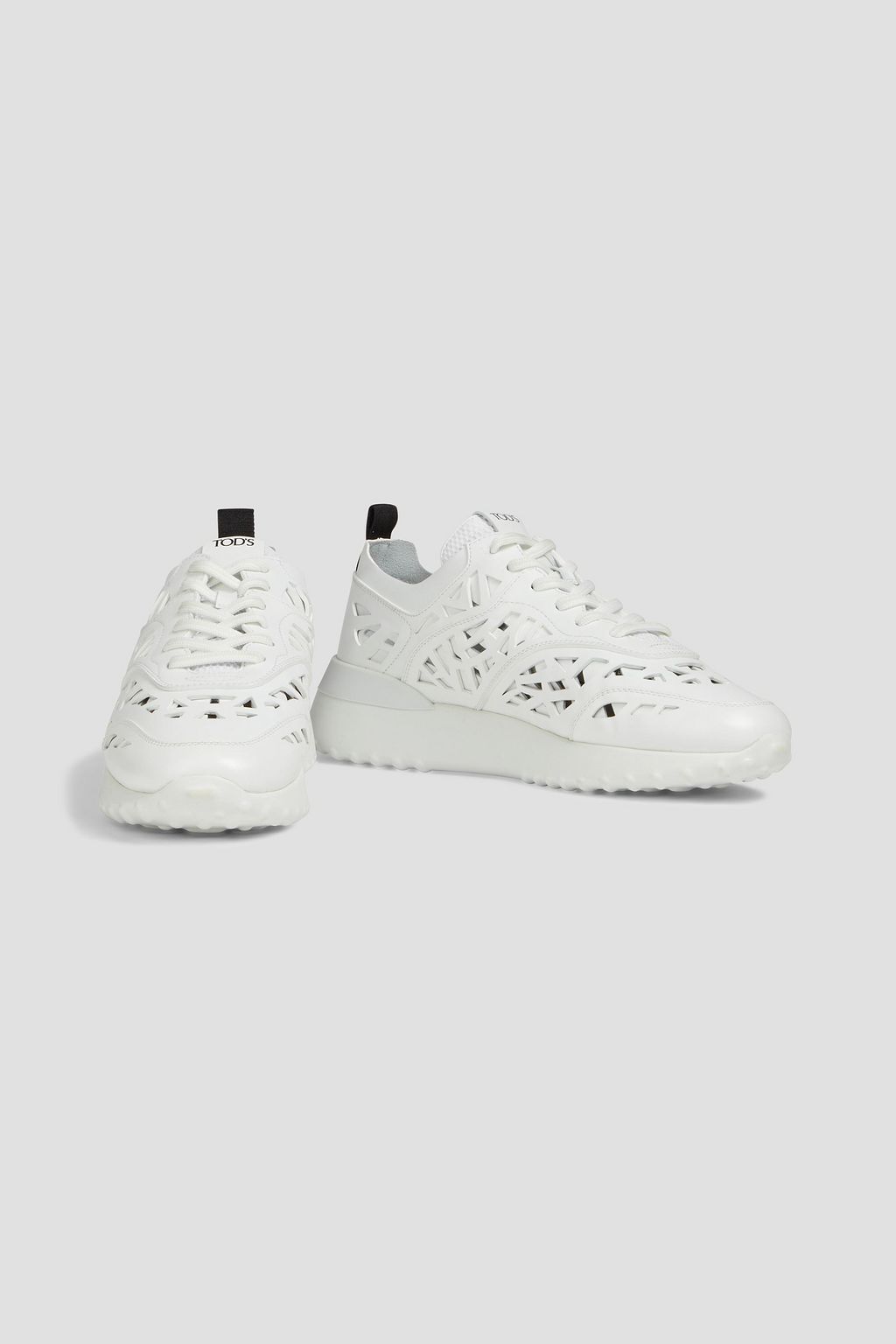 TOD'S Laser-cut leather sneakers