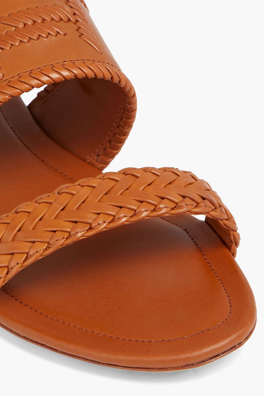TOD'S صندل من الجلد بتصميم مضفر مزوّد بحزام كاحل