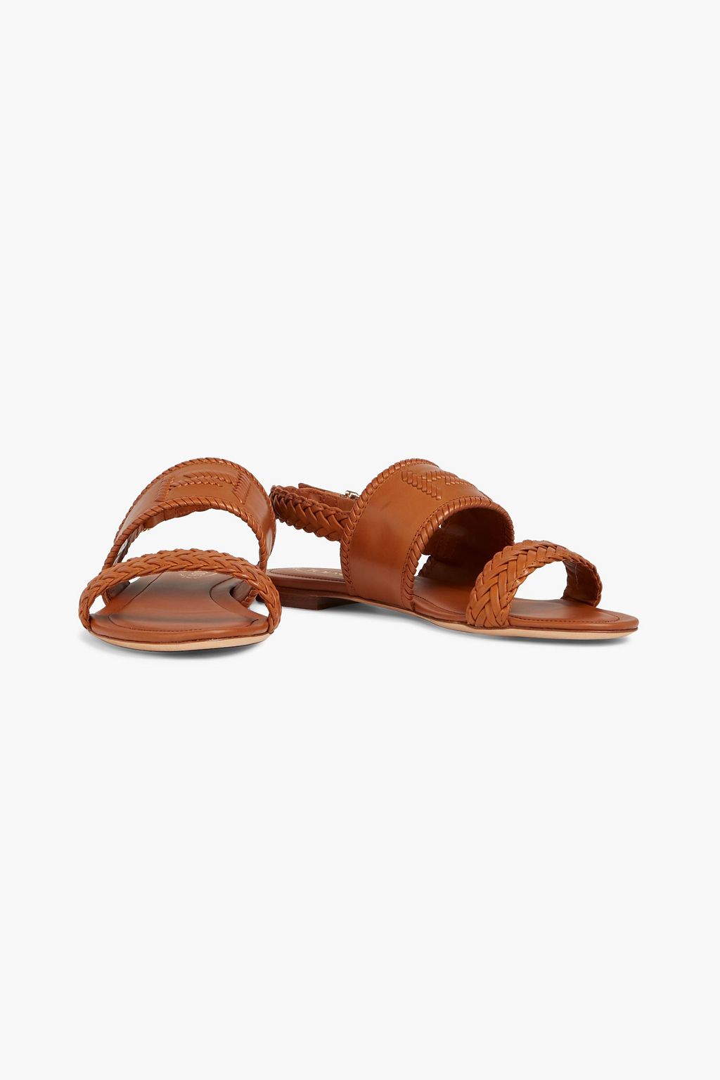 TOD'S صندل من الجلد بتصميم مضفر مزوّد بحزام كاحل