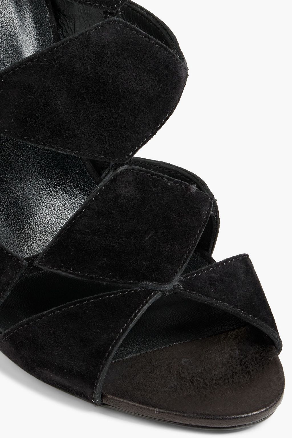 ROGER VIVIER حذاء بكعب عالٍ من الجلد السويدي مزين بفتحات