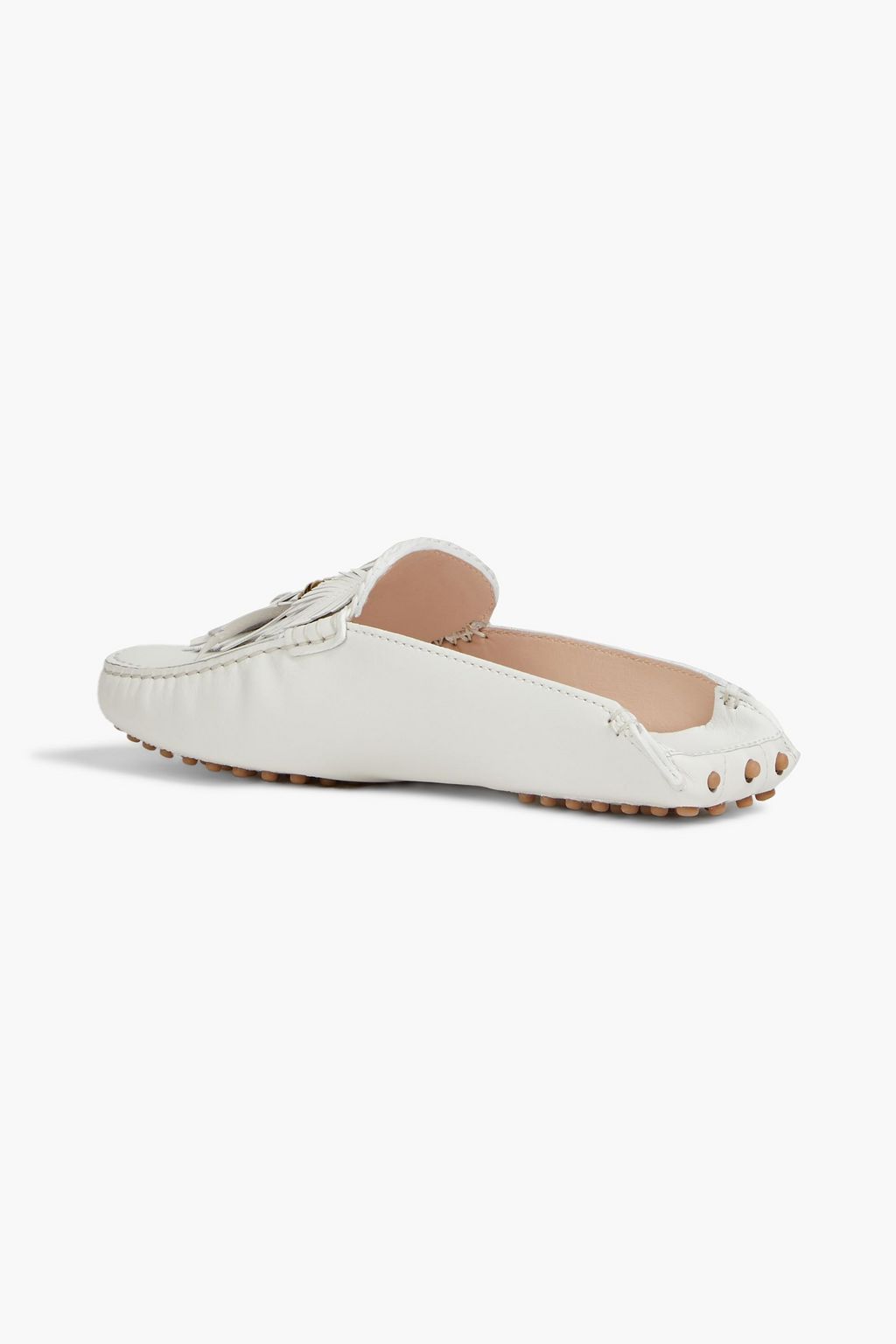 TOD'S Gommino embellished leather collapsible-heel loafers
