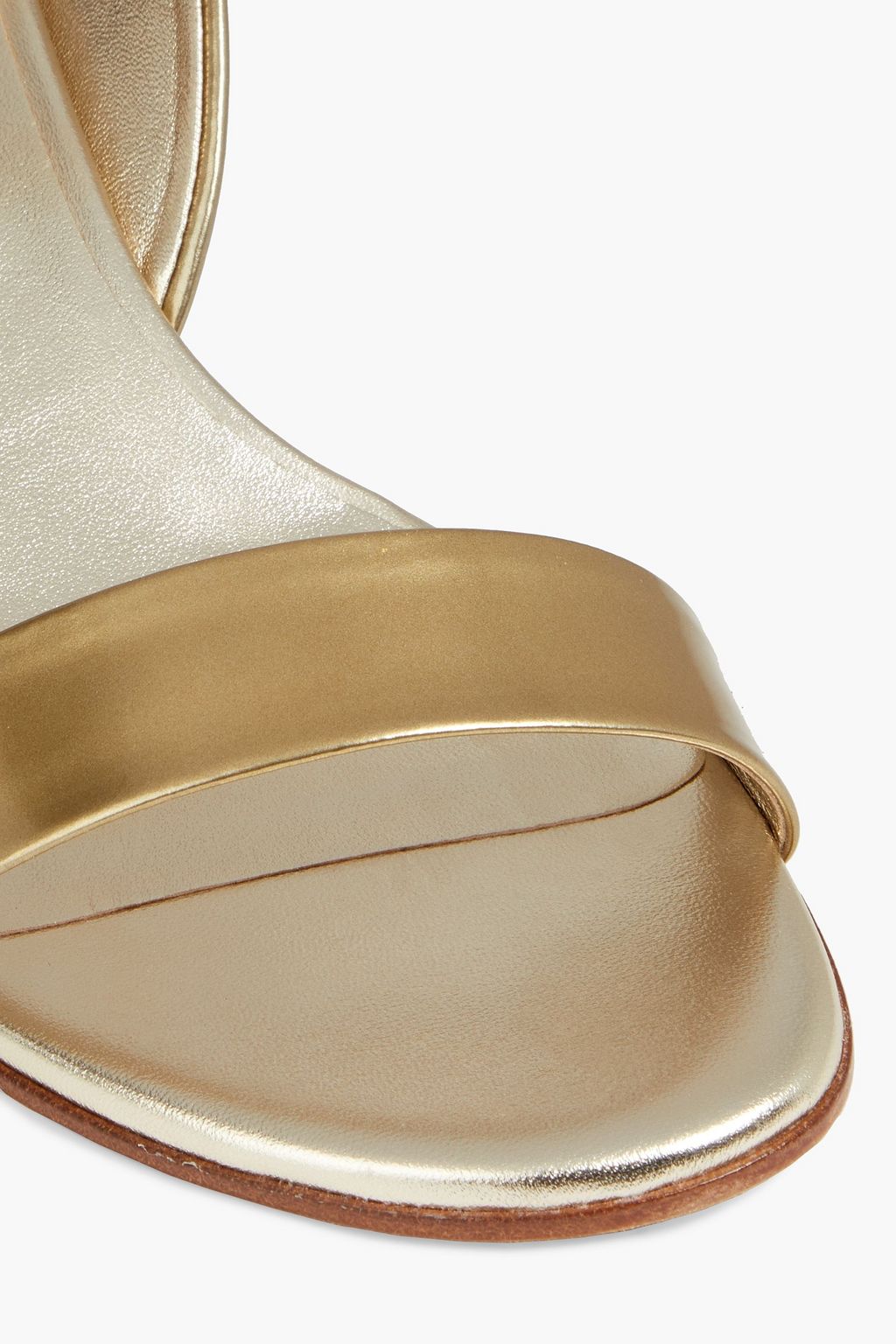 TOD'S Studded metallic patent-leather sandals