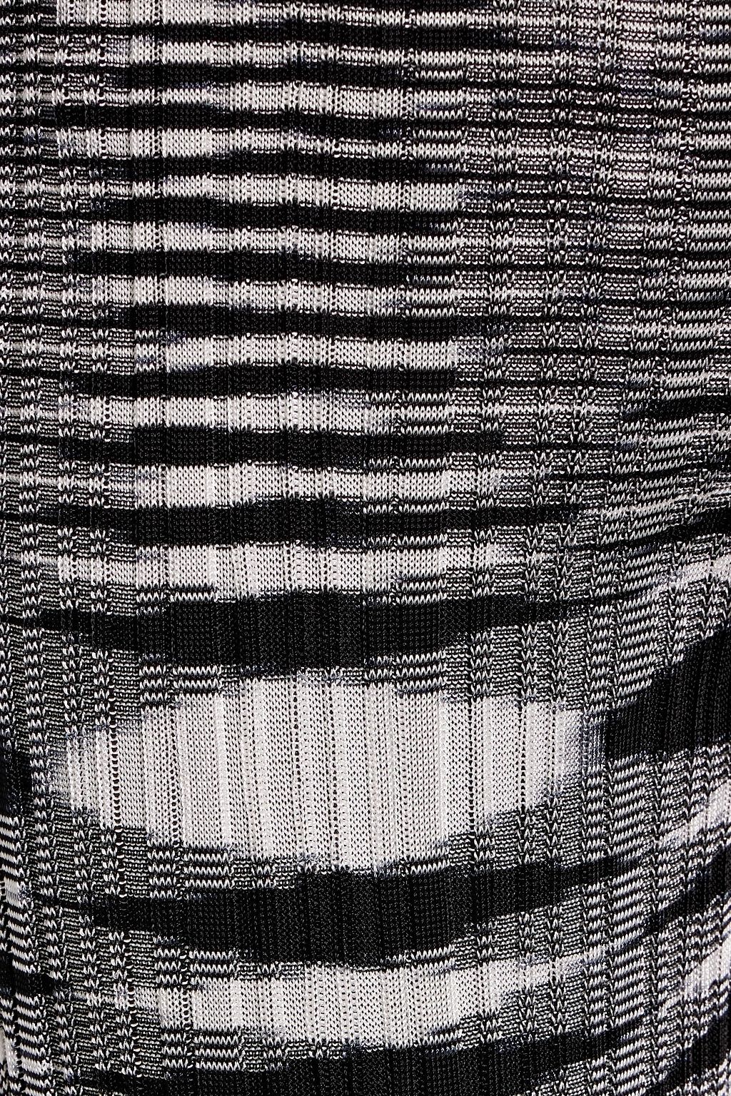 MISSONI Space-dyed crochet-knit silk-blend straight-leg pants