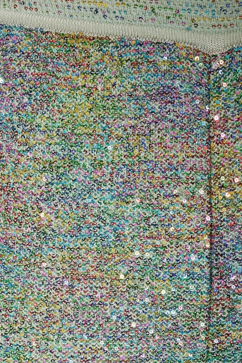 MISSONI Sequined crochet-knit wide-leg pants