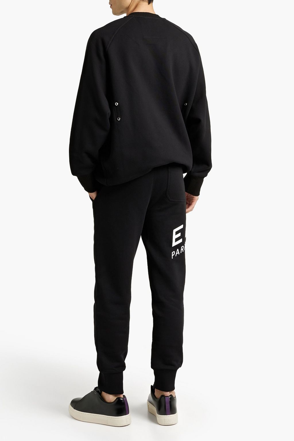 GIVENCHY Zip-detailed printed cotton-fleece sweatshirt