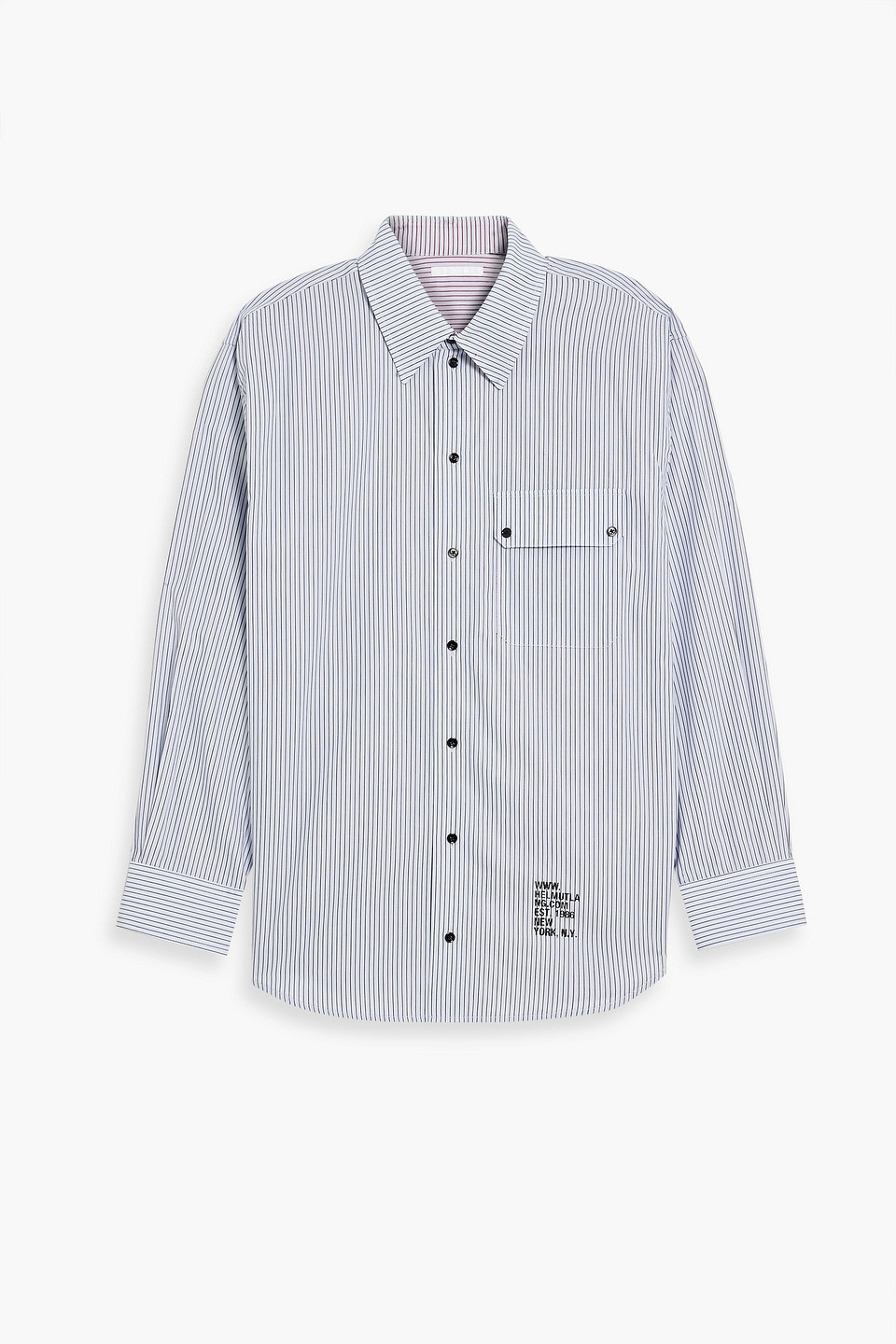 Helmut Lang Pinstriped Cotton-poplin Shirt In Multi