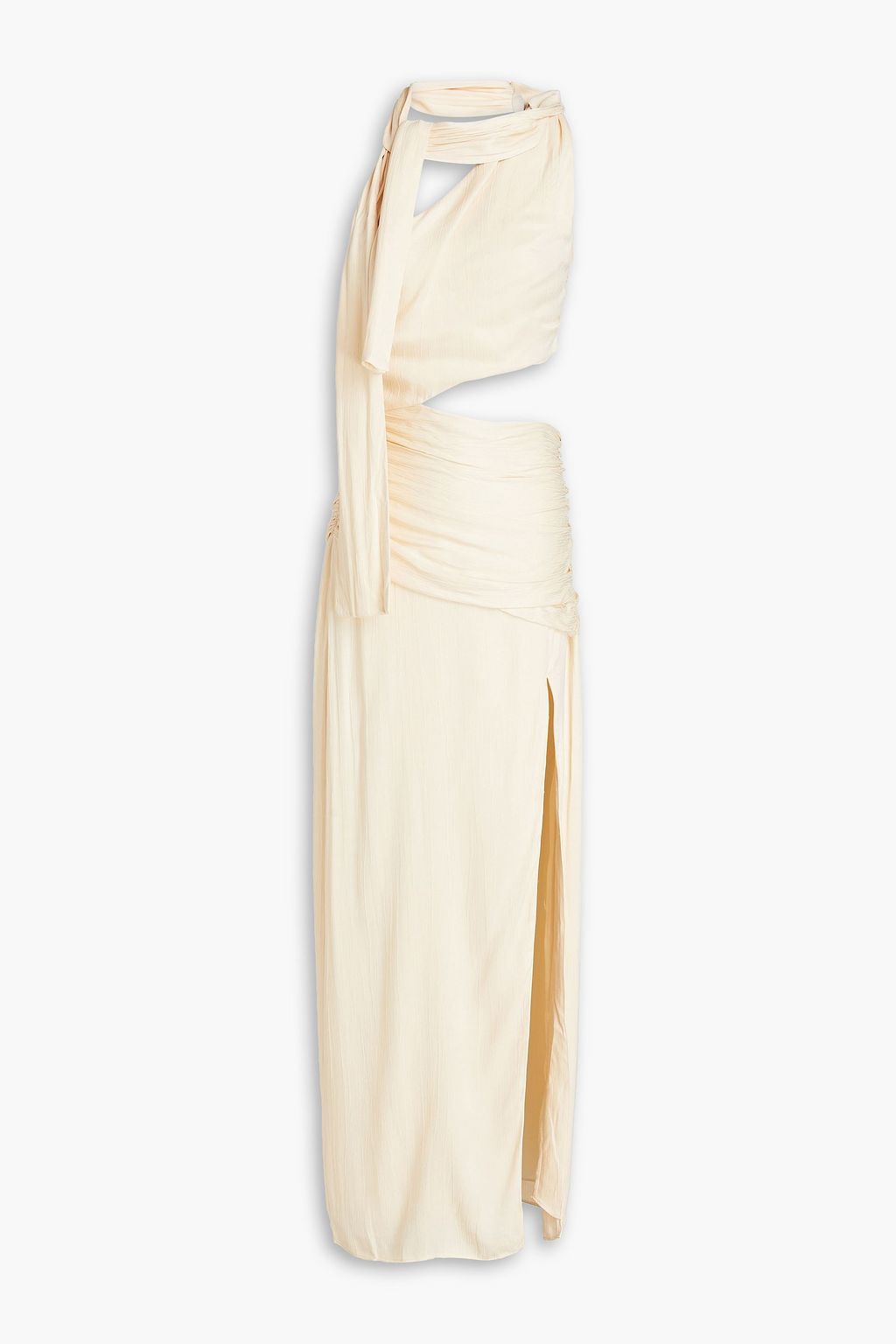 NICHOLAS Fynlee one-shoulder ruched crinkled silk gown | THE OUTNET