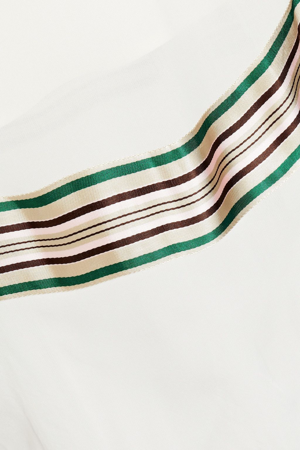 JIL SANDER Noe fringed striped crepe tunic