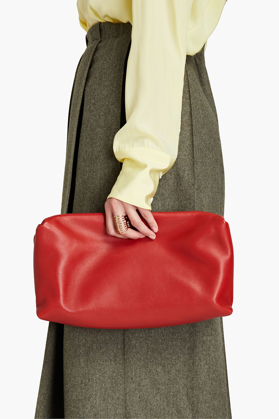 Jil Sander Goji Leather Clutch