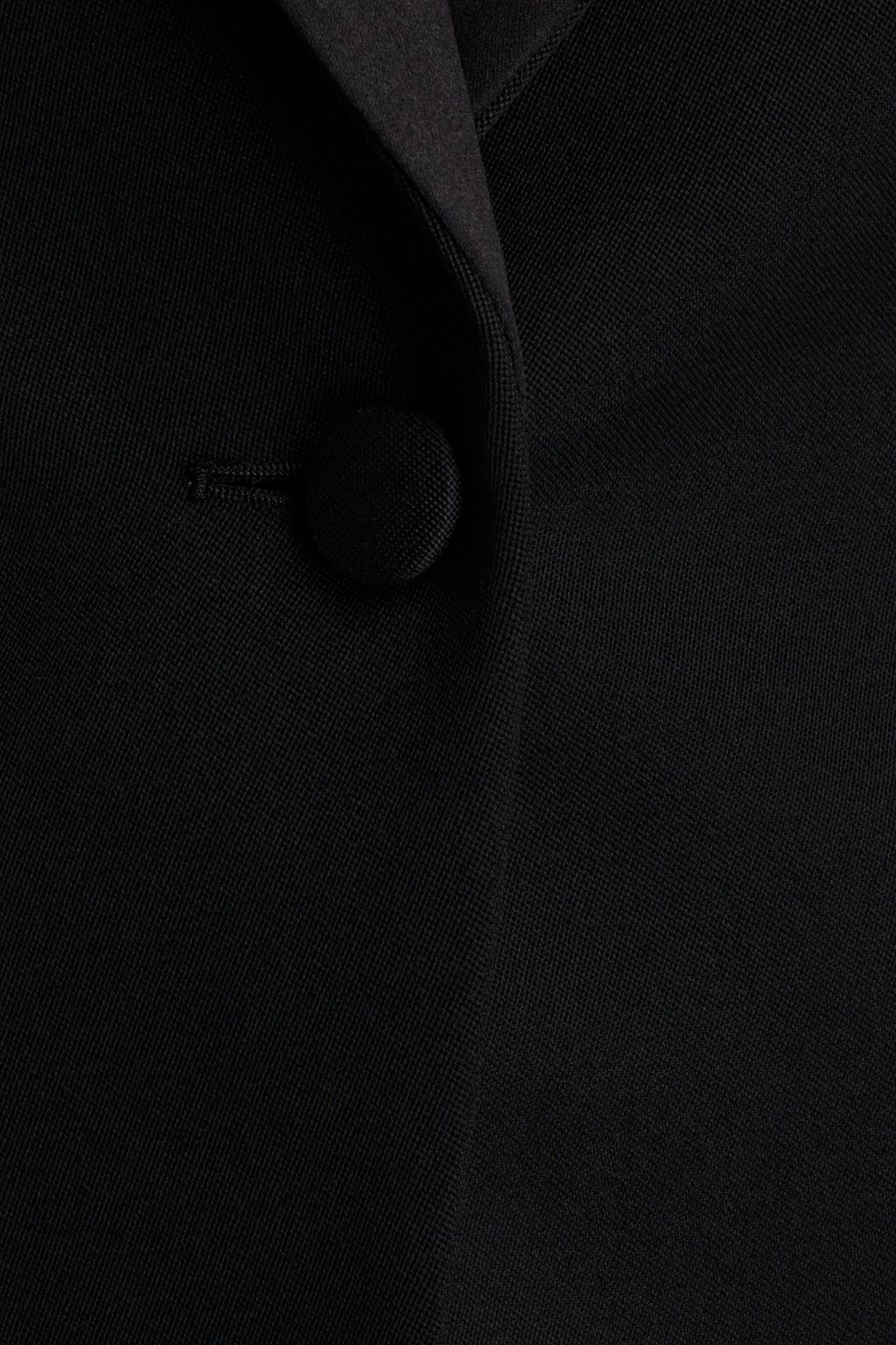 JIL SANDER Satin-trimmed grain de poudre wool blazer