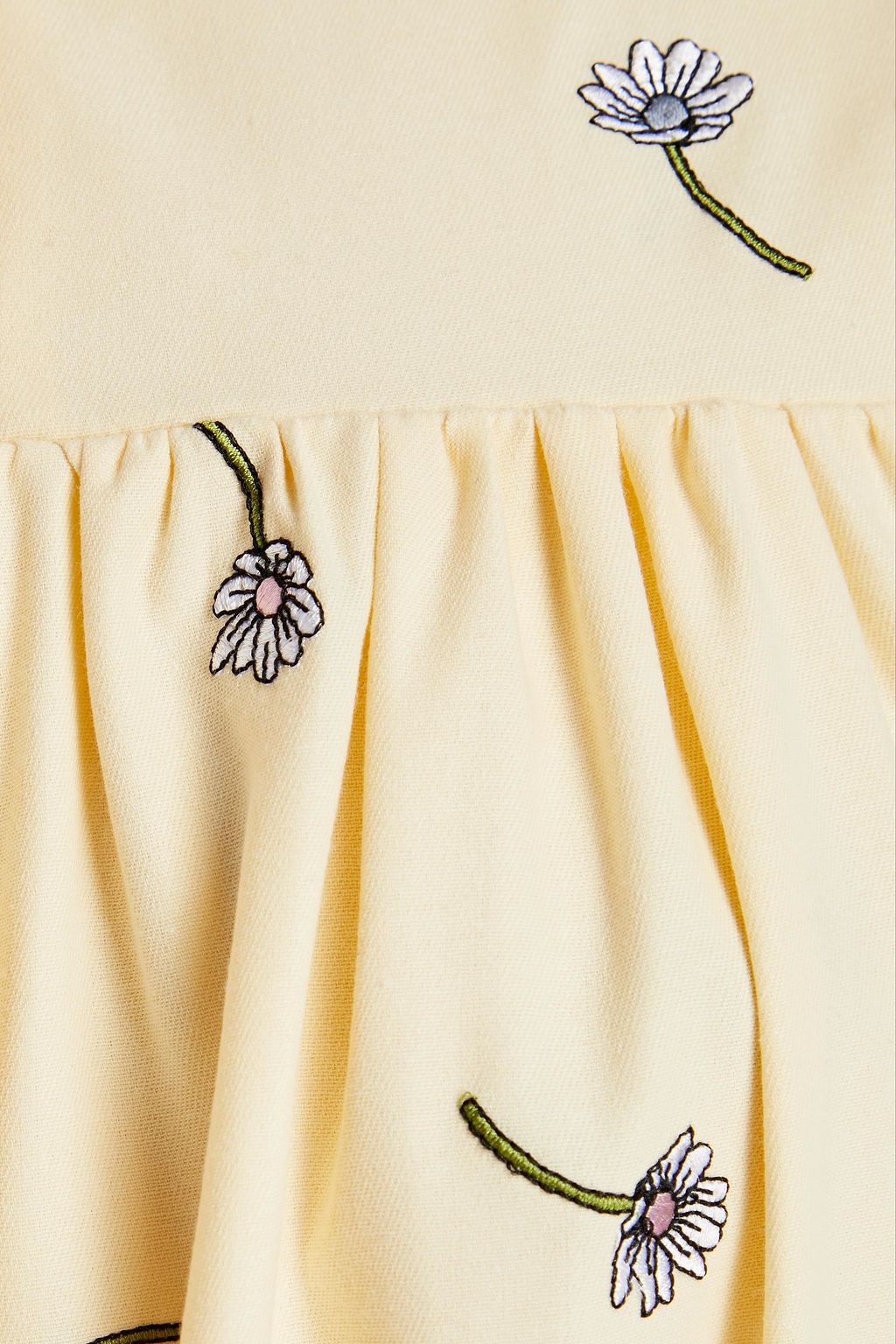 OLIVIA RUBIN Maisie gathered embroidered woven midi dress